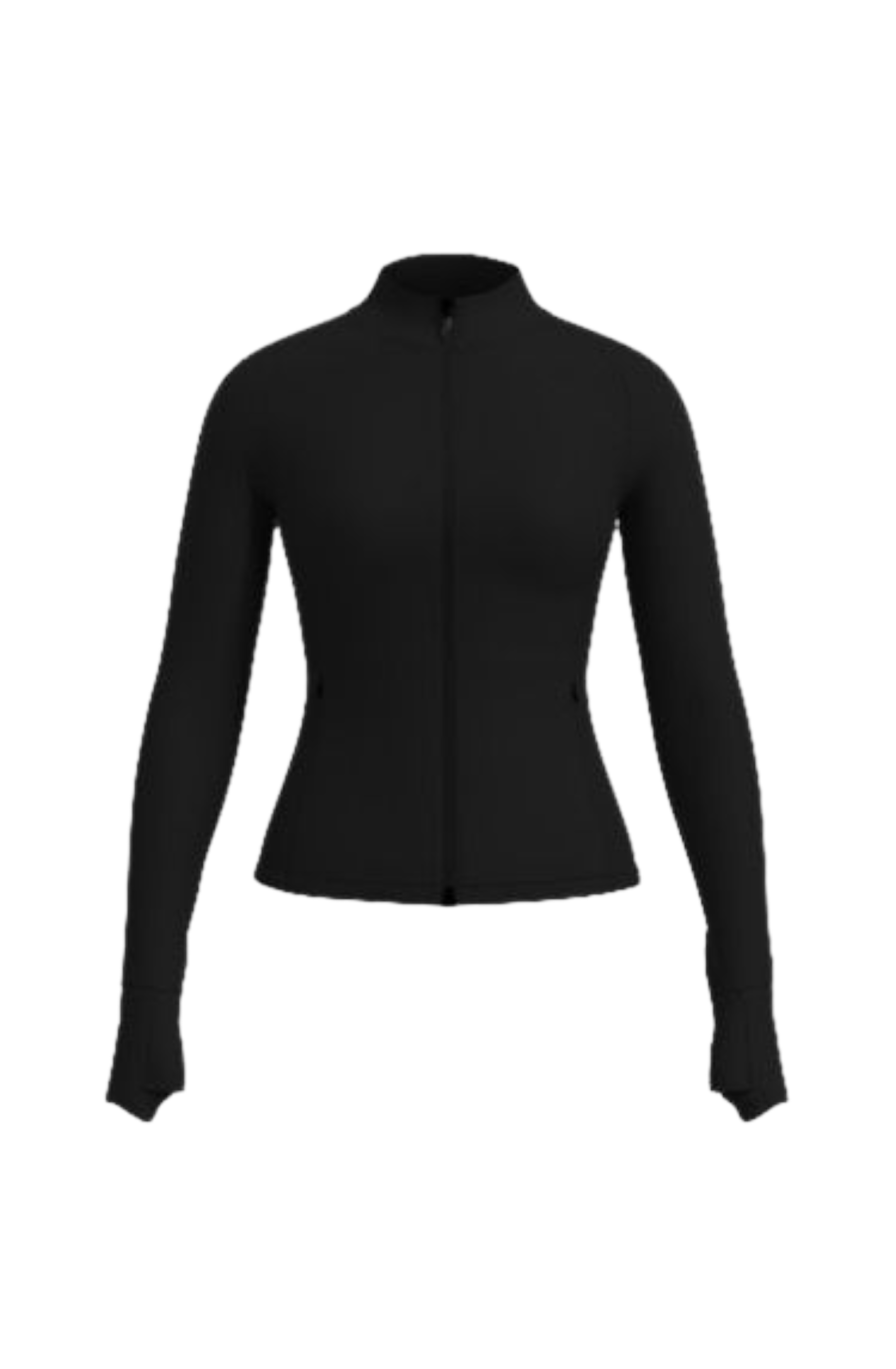 zipped jacket in black
