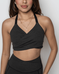 Bliss Cross 2 - way Sports Bra in Black - Inner Glö Apparel