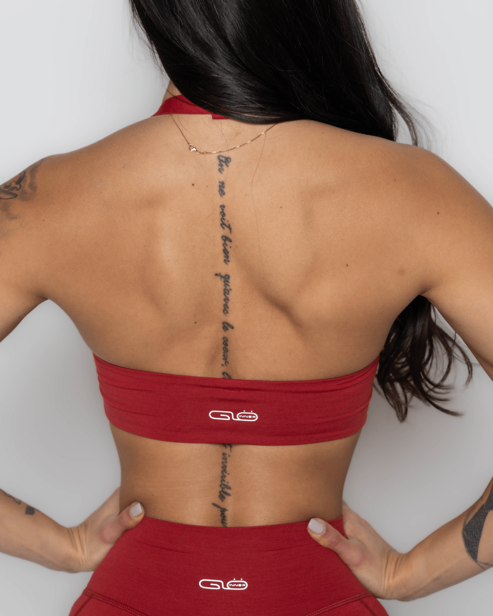 Bliss Cross 2 - way Sports Bra in Ruby Red - Inner Glö Apparel