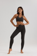 Bliss Cross Contour Legging in Black - Inner Glö Apparel