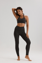Bliss Cross Contour Legging in Black - Inner Glö Apparel