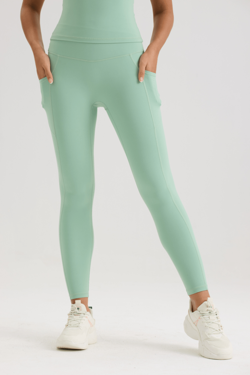 Bliss Cross Contour Legging in Iced Matcha - Inner Glö Apparel