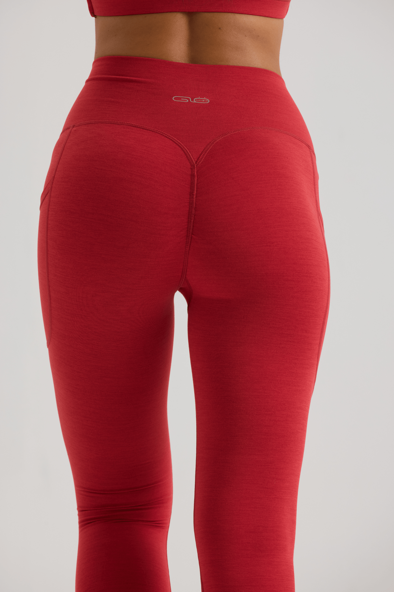 Bliss Cross Contour Legging in Ruby Red - Inner Glö Apparel