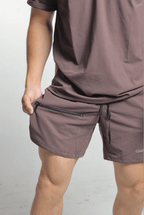 Butter Zipper Shorts in Coffee - Inner Glö Apparel