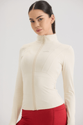 Contour Full - Zip Jacket in Creamy White - Inner Glö Apparel