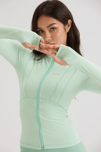 Contour Full - Zip Jacket in Iced Matcha - Inner Glö Apparel