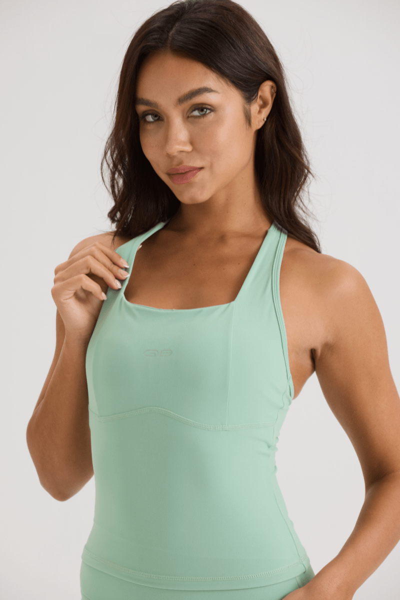 Contour Race Tank in Iced Matcha - Inner Glö Apparel