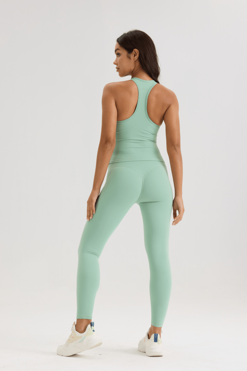 Contour Race Tank in Iced Matcha - Inner Glö Apparel