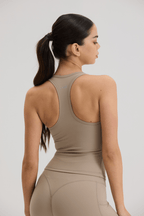 Contour Race Tank in Soft Sand - Inner Glö Apparel