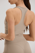 Contour Race Tank in Soft Sand - Inner Glö Apparel