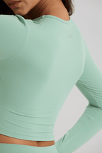 Cut Out Long Sleeve in Iced Matcha - Inner Glö Apparel