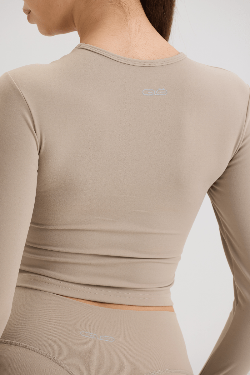 Cut Out Long Sleeve in Soft Sand - Inner Glö Apparel