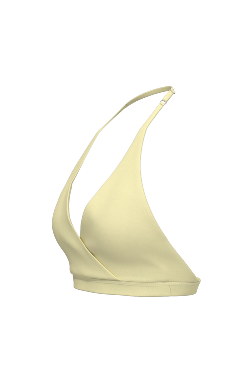 Ease Halter Bra in Lemon Butter