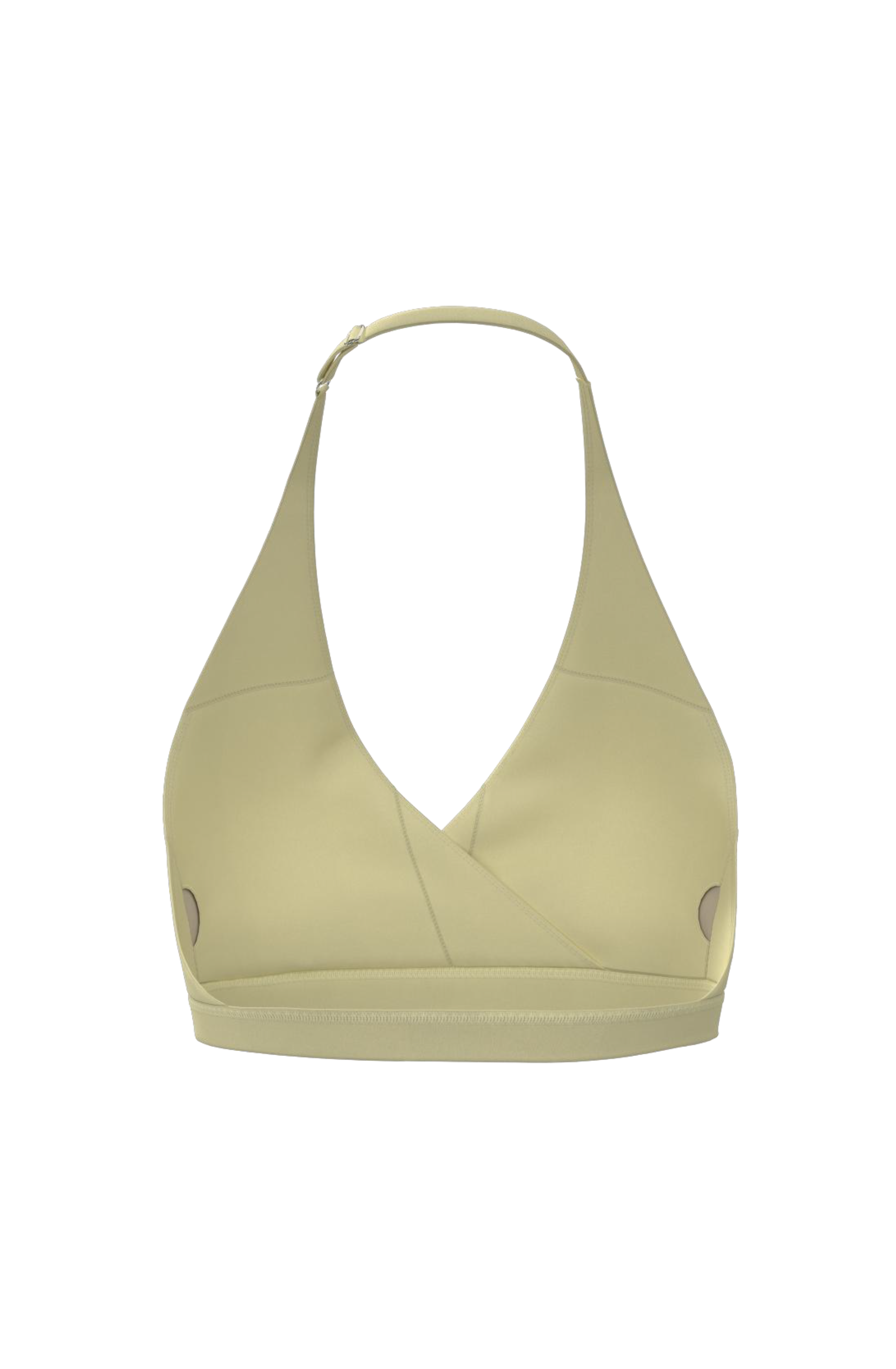 Ease Halter Bra in Lemon Butter