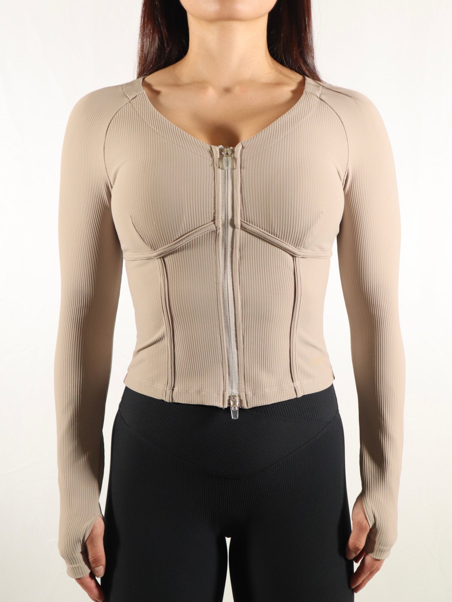 Full - zip Jacket in Chai - Inner Glö Apparel