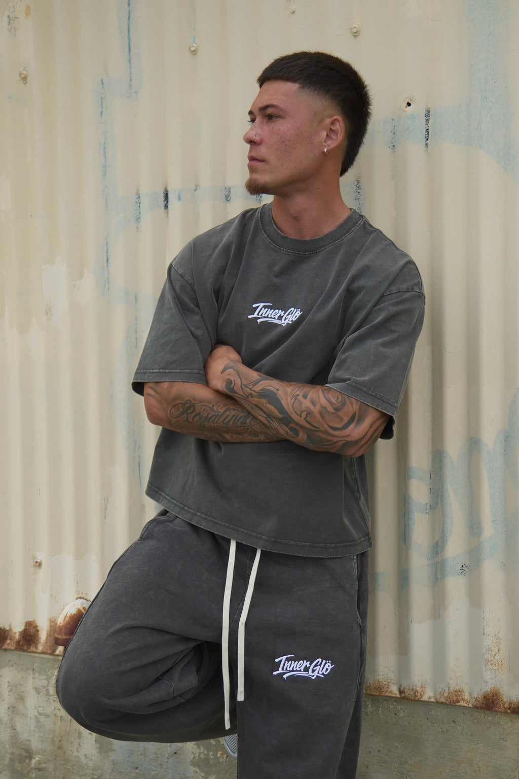 Barrel Pants in Dark Grey