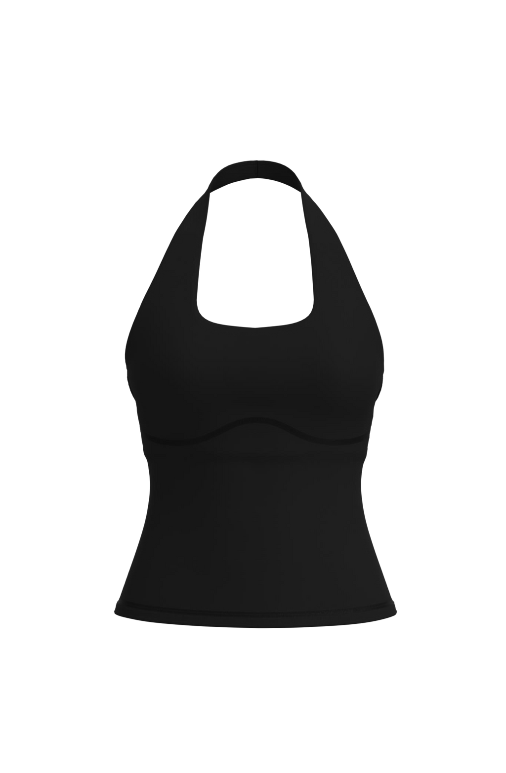 Halter Tank in Black Truffle