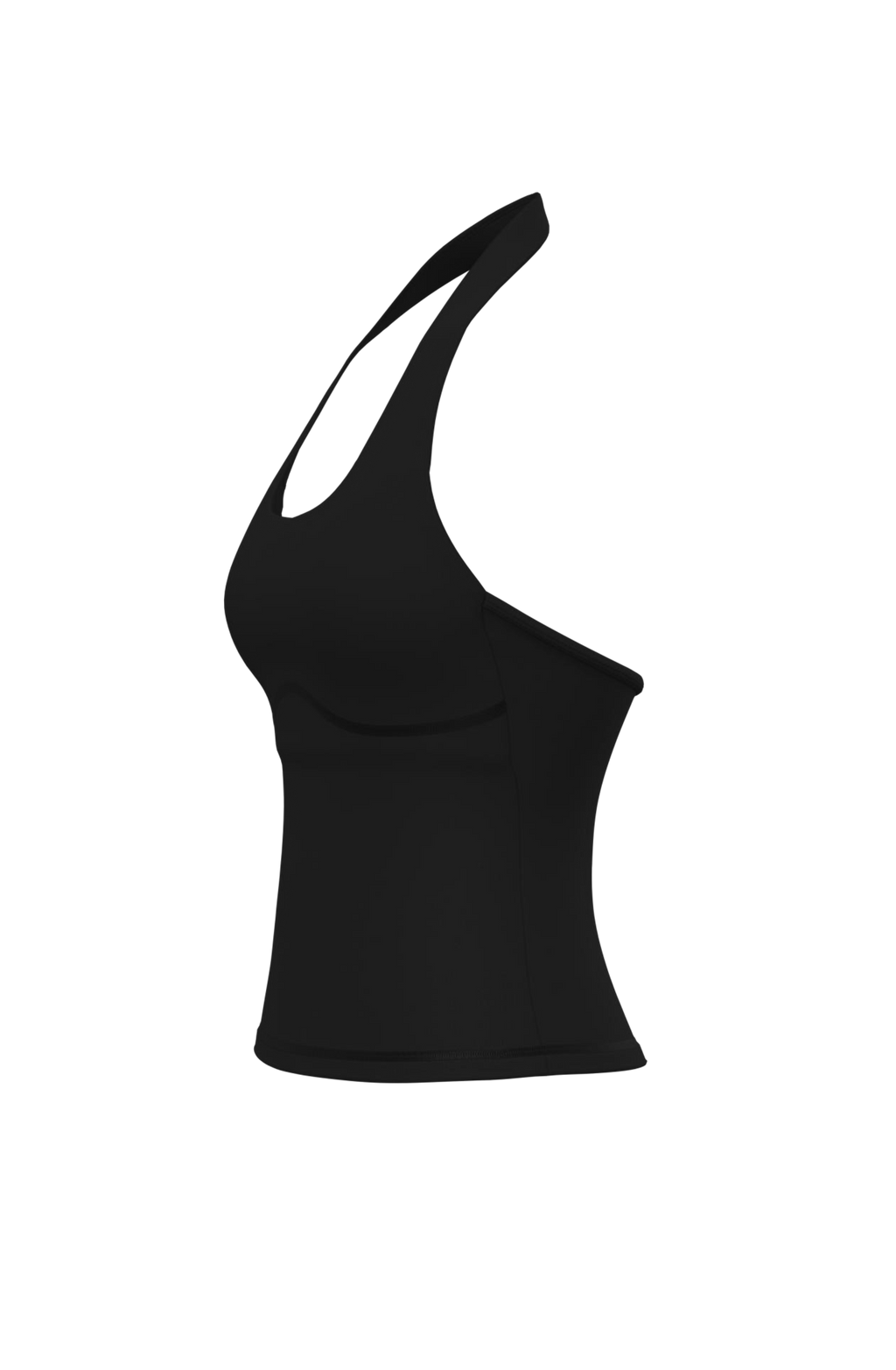 Halter Tank in Black Truffle
