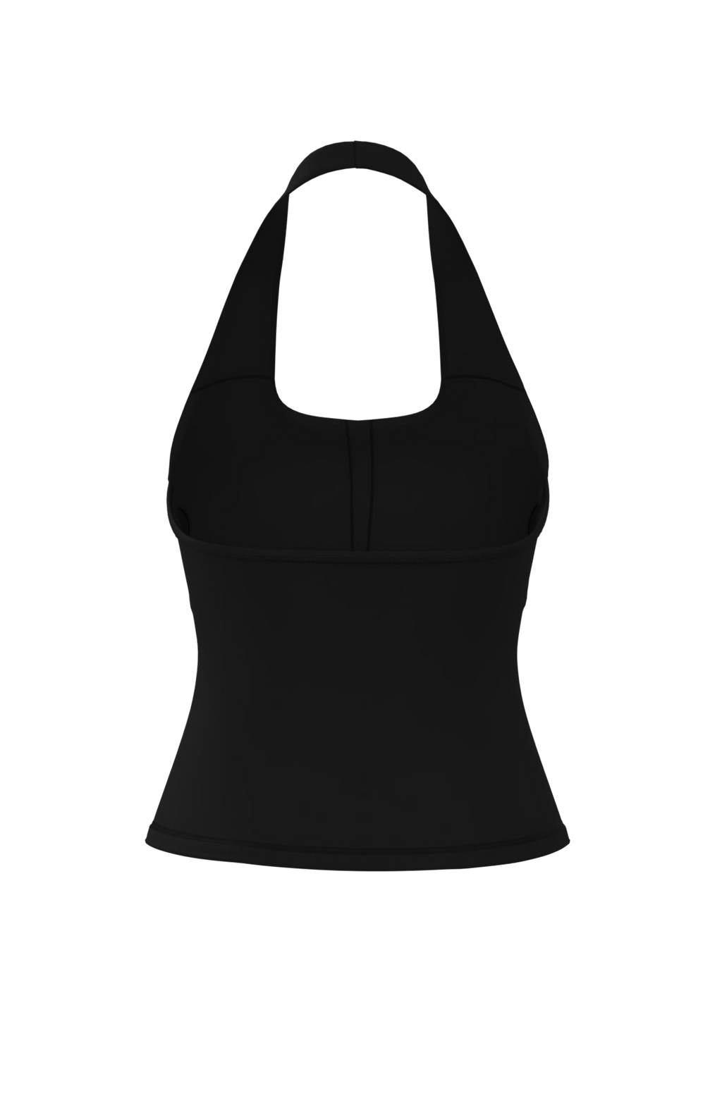 Halter Tank in Black Truffle