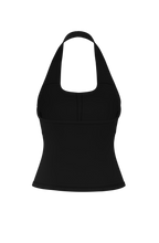 Halter Tank in Black Truffle