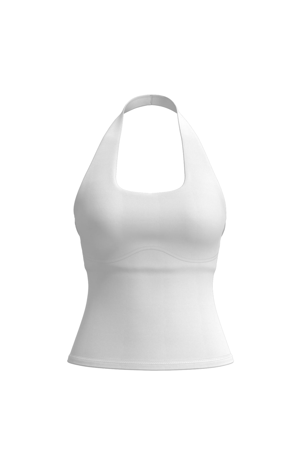 Halter Tank in Blanc