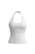 Halter Tank in Blanc