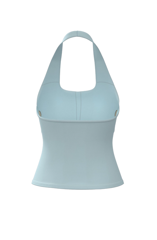 Halter Tank in Blueberry Cream