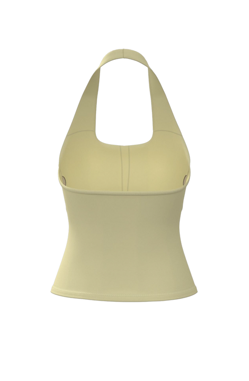 Halter Tank in Lemon Butter