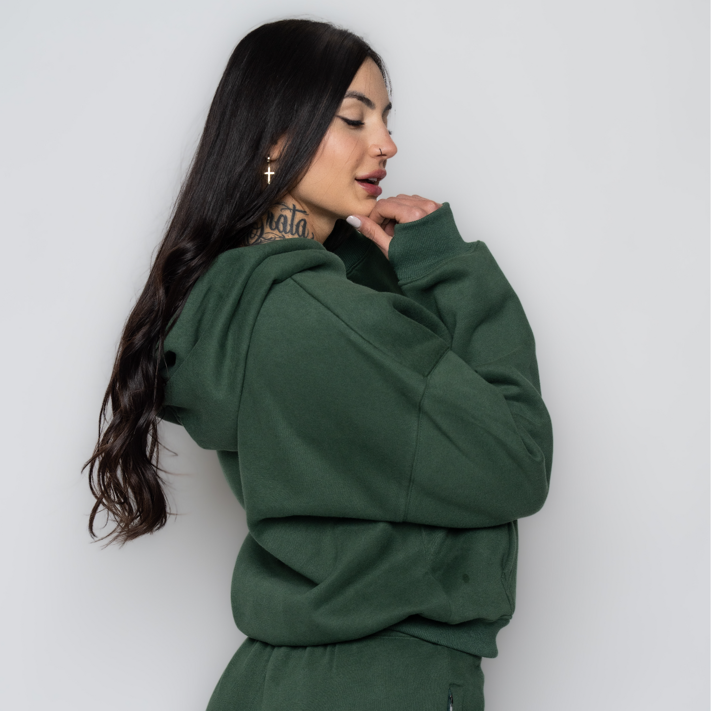 Chillout Ease Hoodie in Forest Green