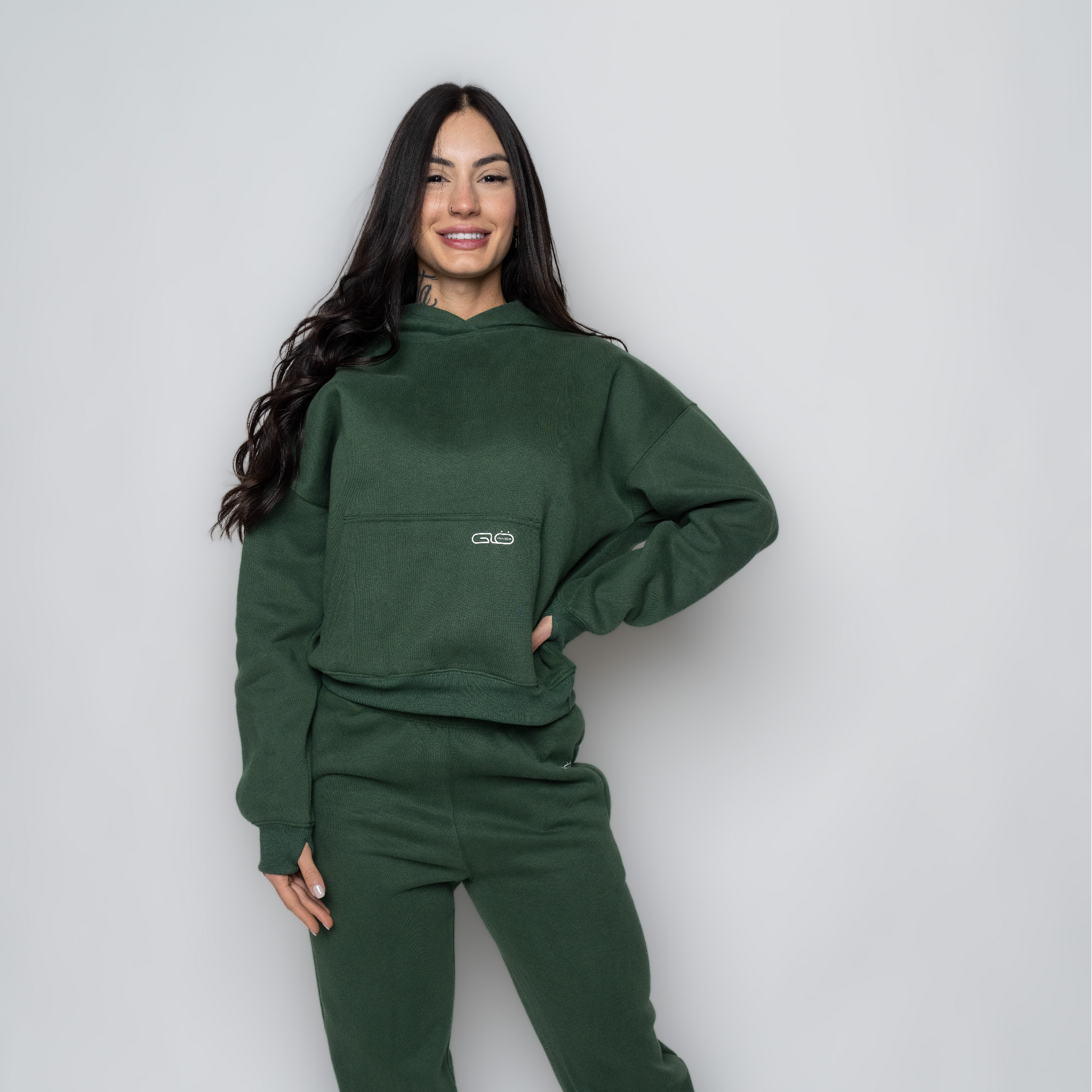 Chillout Ease Hoodie in Forest Green