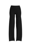 Invisible Scrunch Wide-Leg in Black Truffle