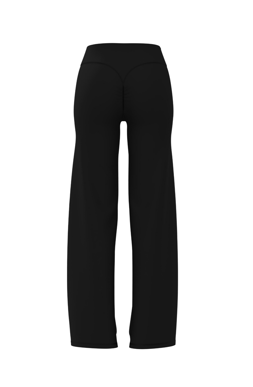 Invisible Scrunch Wide-Leg in Black Truffle