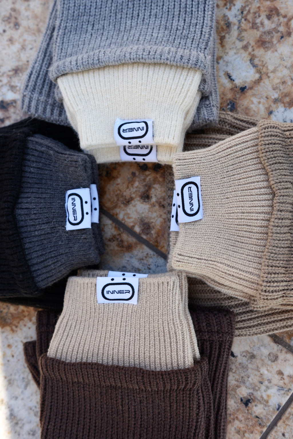 Two Toned Leg Warmer in Vanilla Cream