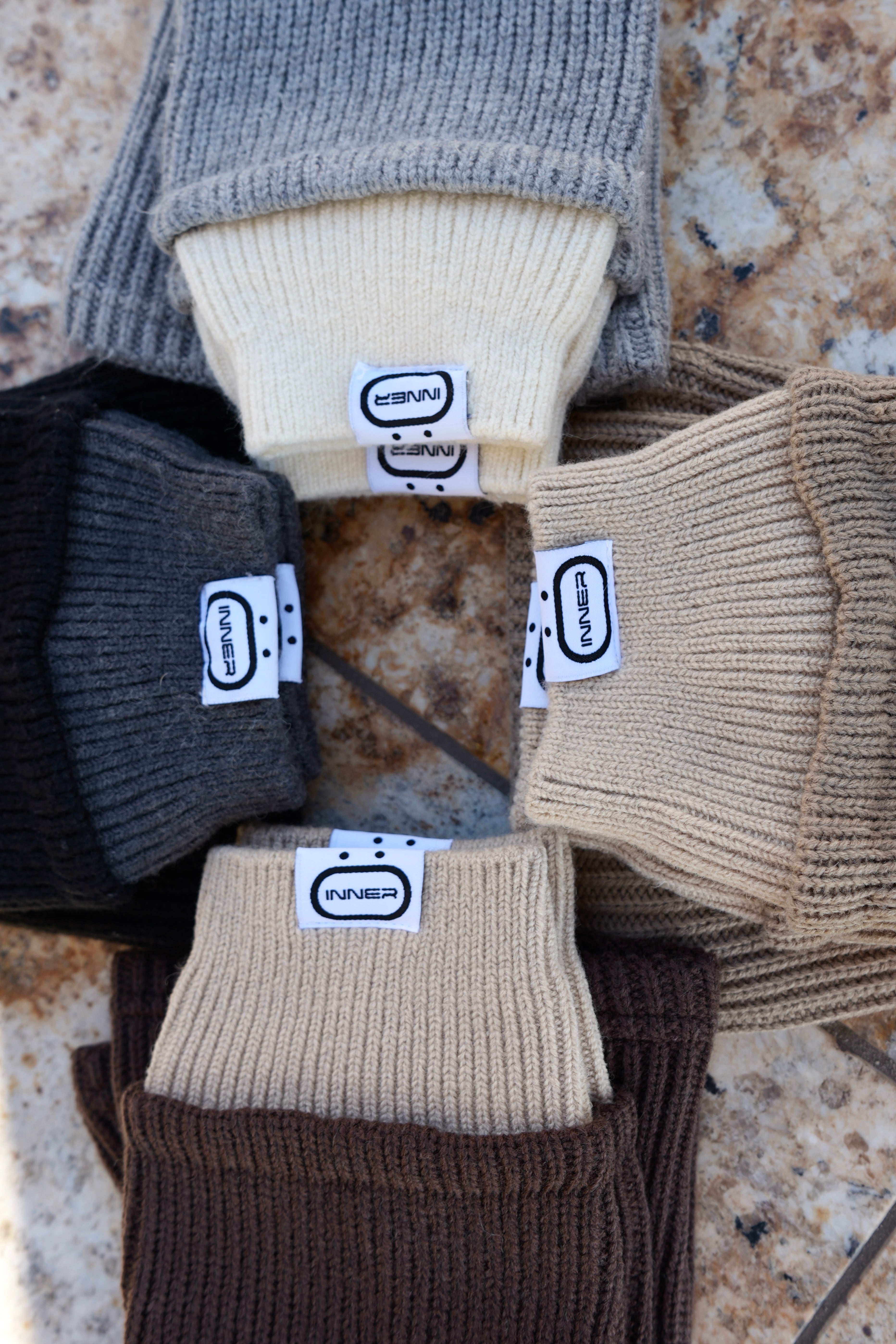 Two Toned Leg Warmer in Vanilla Cream