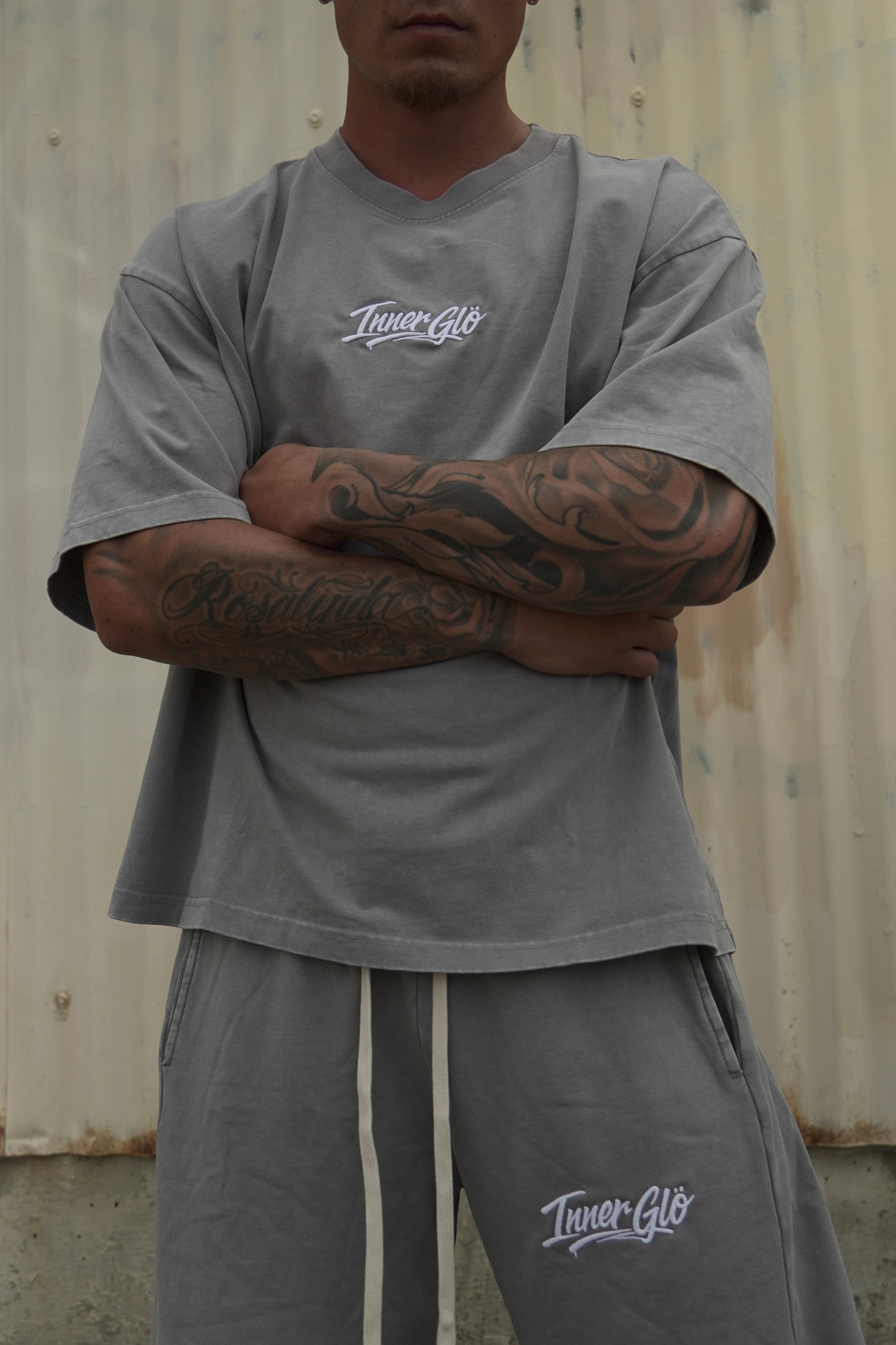 Barrel Pants in Light Grey