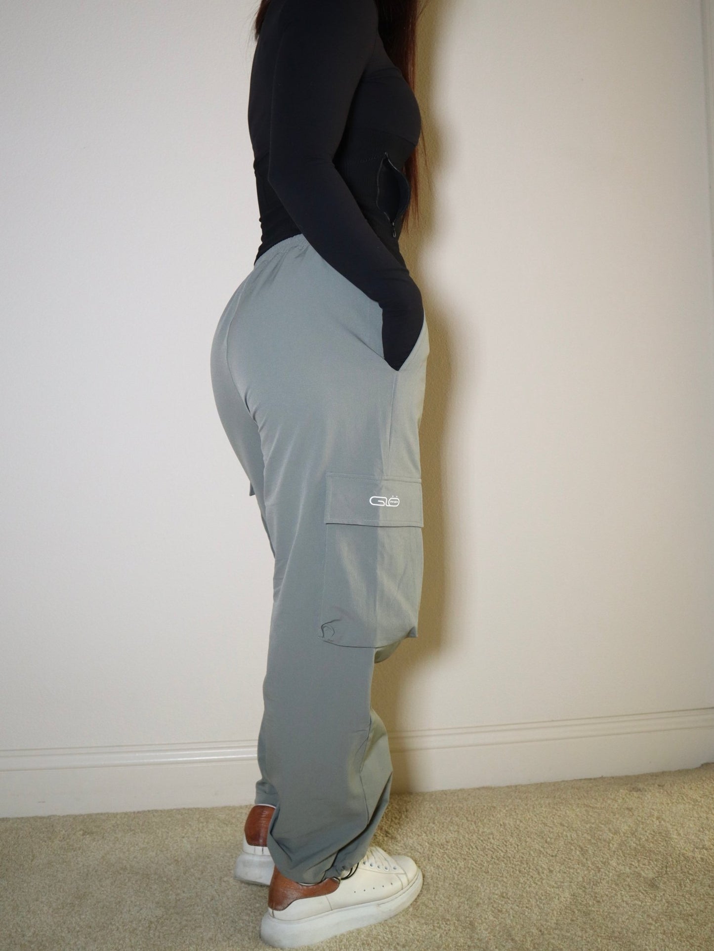 Oversized Cargo Pants in Light Jade - Inner Glö Apparel