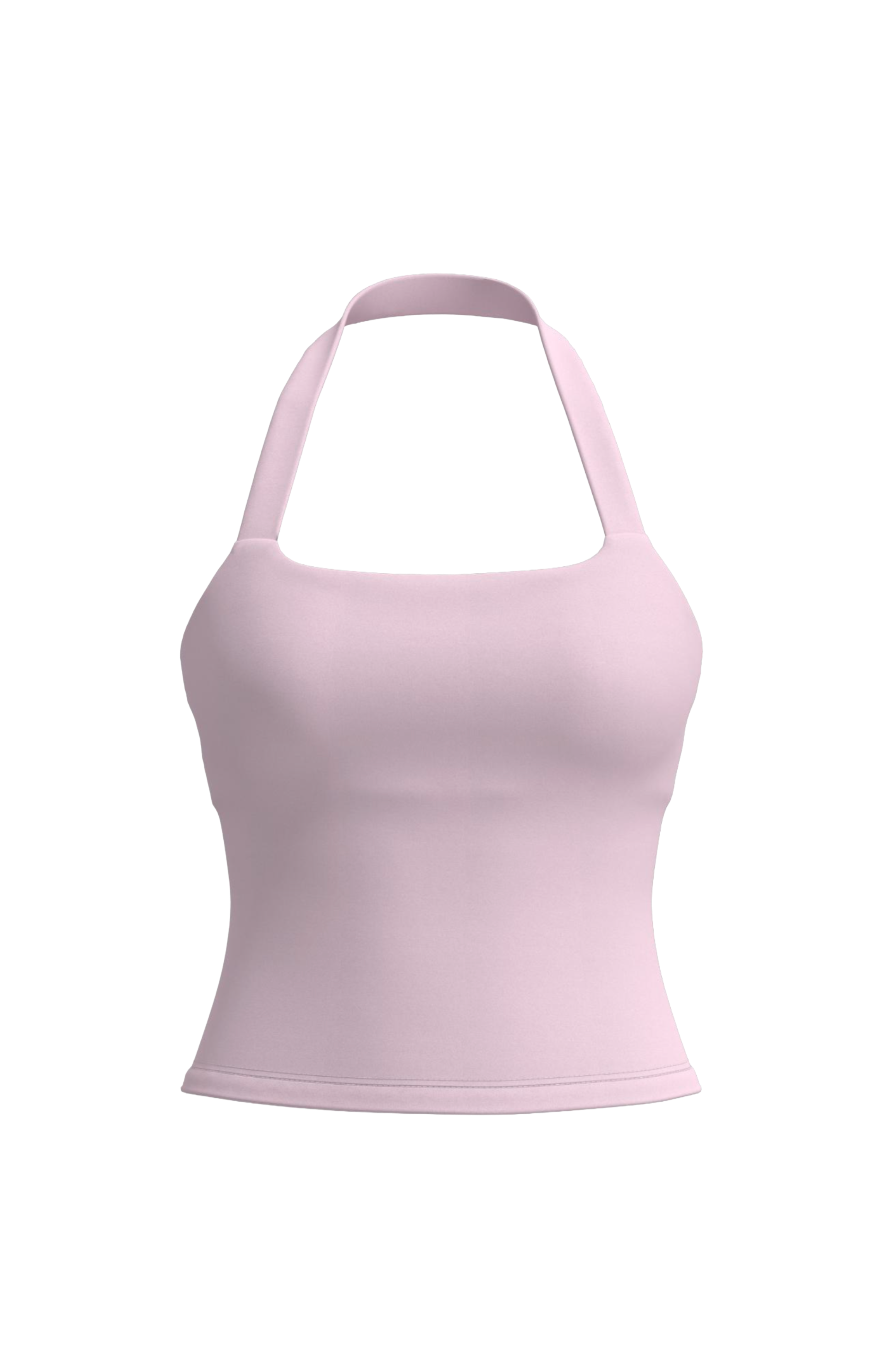 hip length halter in dusty pink