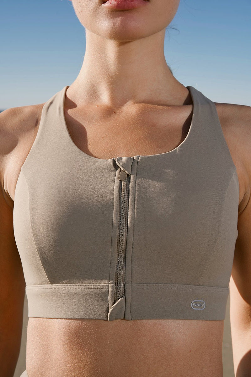 Sandscape Full-Zip Top in Warm Sand - Inner Glö Apparel