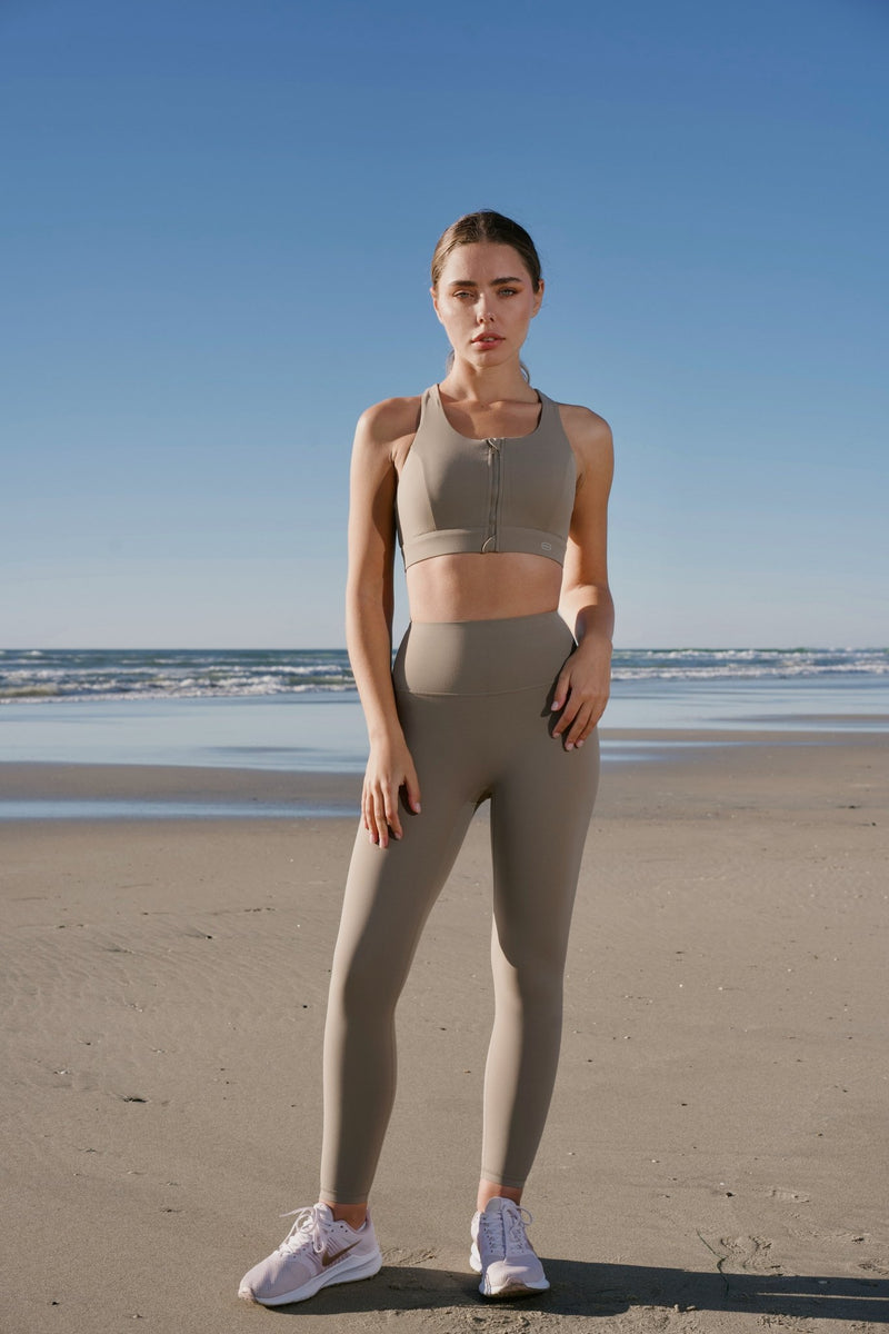 Sandscape Full-Zip Top in Warm Sand - Inner Glö Apparel