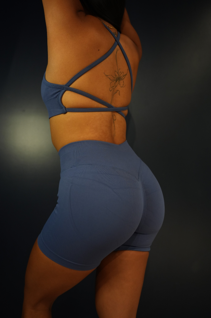 Glo Shorts in Dusty Blue