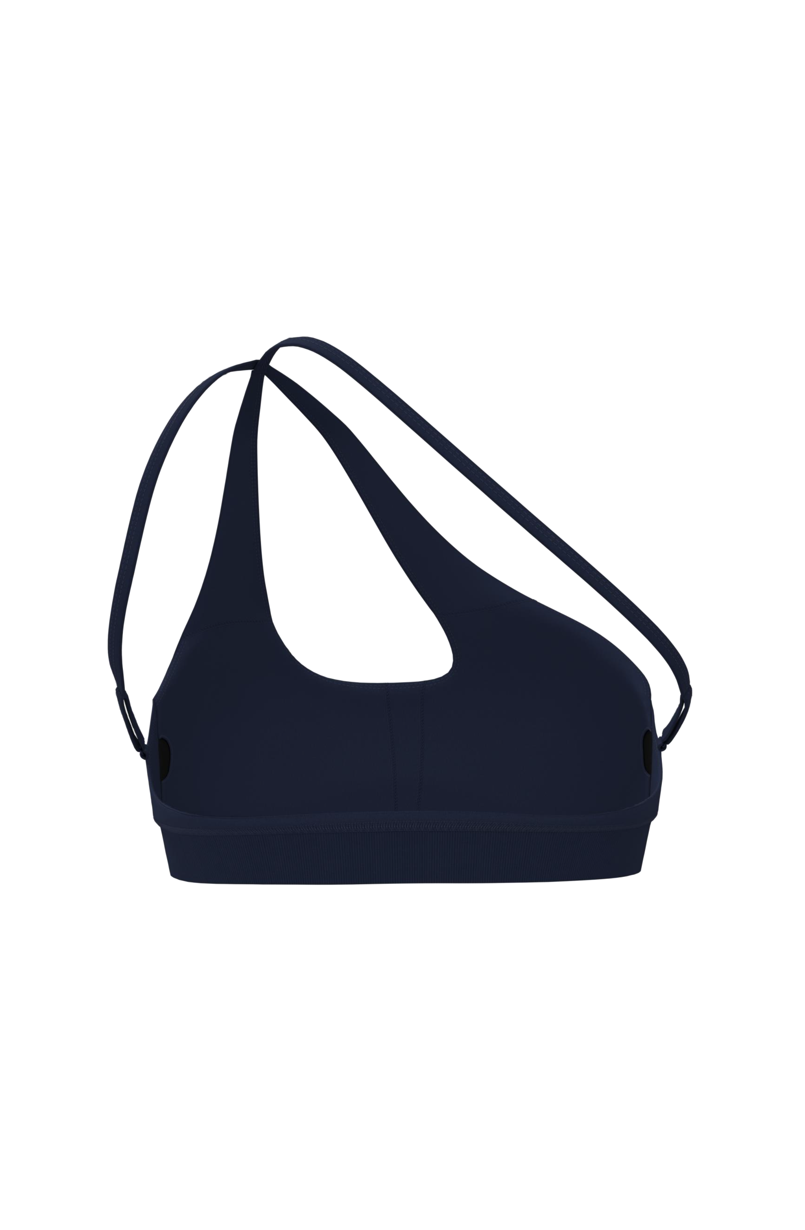 Single Shoulder Sports Bra in Black Truffle (preview)