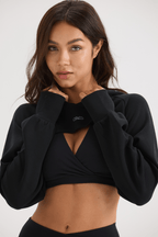 Super Cropped Hoodie in Black - Inner Glö Apparel