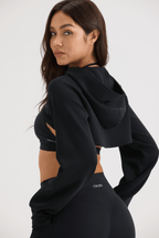 Super Cropped Hoodie in Black - Inner Glö Apparel