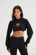 Super Cropped Hoodie in Black - Inner Glö Apparel