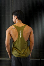 Anti-Leg Day Stringer in Olive Green