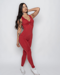 Twist Invisible Scrunch Bodysuit with Pockets in Ruby Red - Inner Glö Apparel