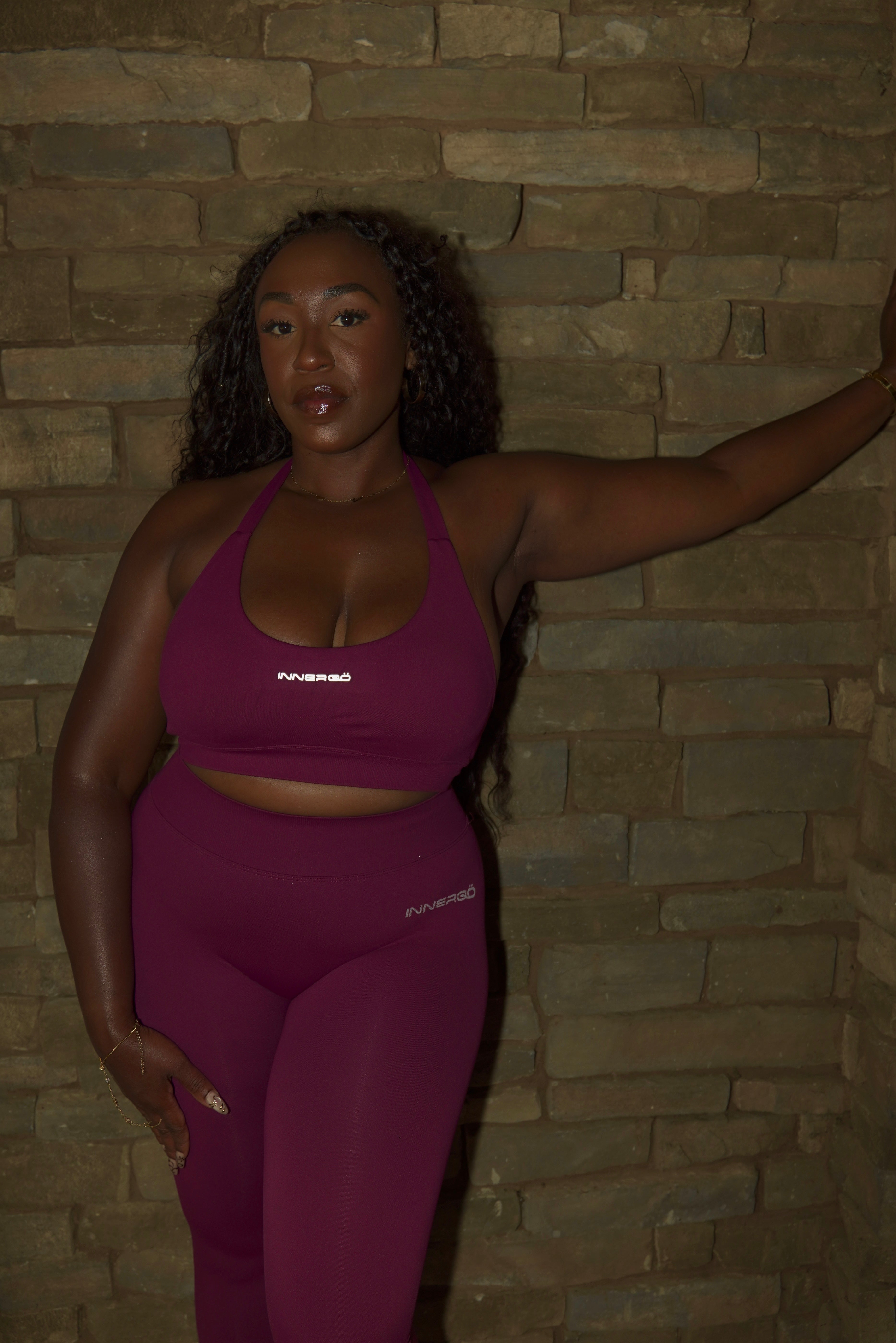 V-Back Leggings in Raspberry Sorbet