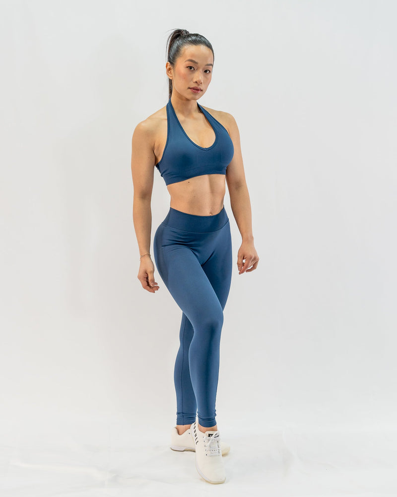 Glö Halter Sports Bra - Midnight Blue